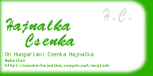 hajnalka csenka business card